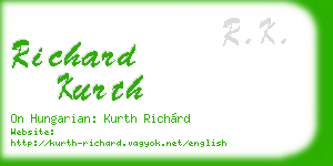 richard kurth business card